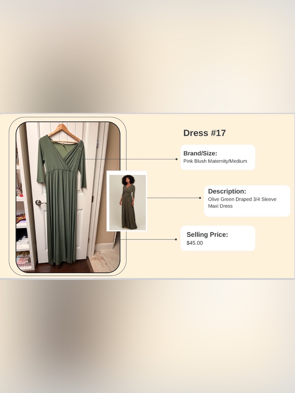 Pinkblush Olive Green Wrap Maxi Dress with Tie Waist